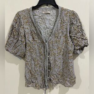Darling women Textured Blouse in Gray and Gold